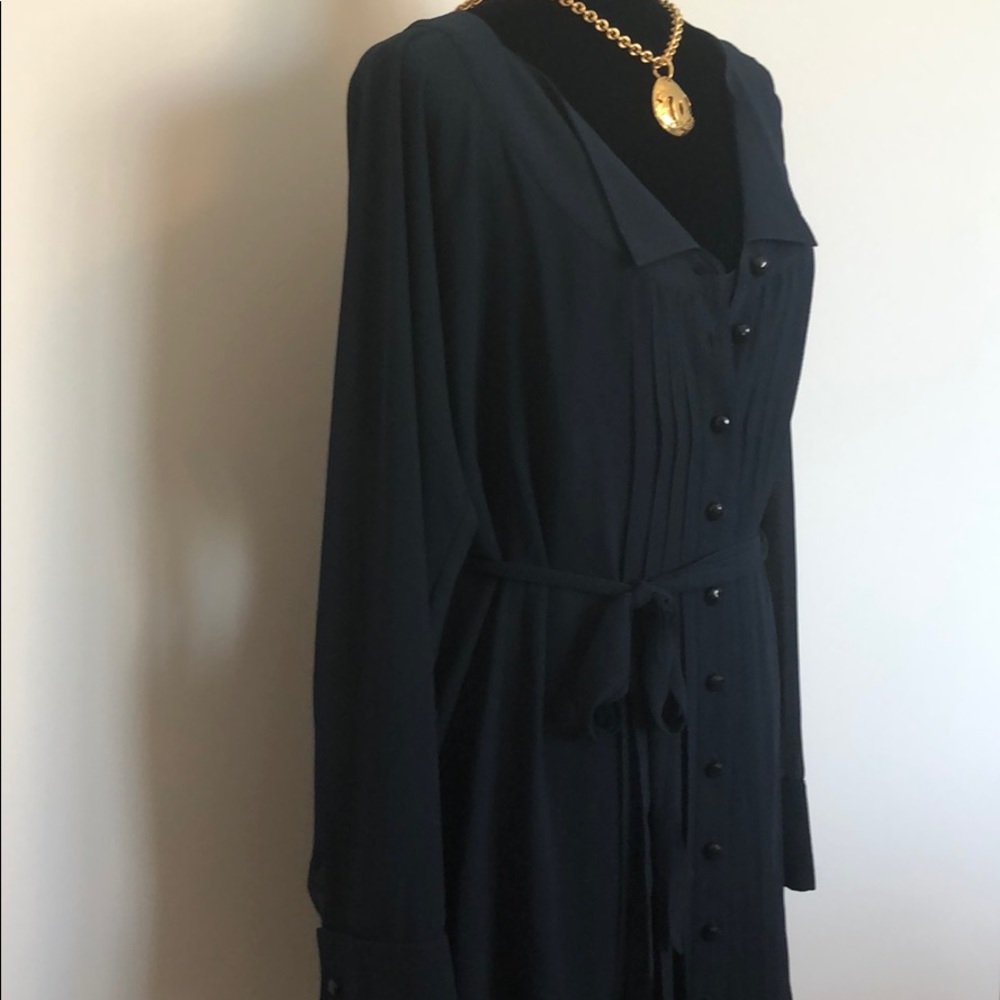 NWT Byron Lars navy shirt dress - Picture 7 of 8